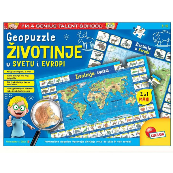 MALI GENIJE EDU.SLAGALICA ŽIVOTINJE U SVETU I EVROPI RS85132